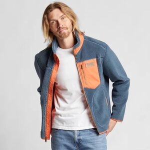 Unisex Fleece Statement Jacket - Storm Blue